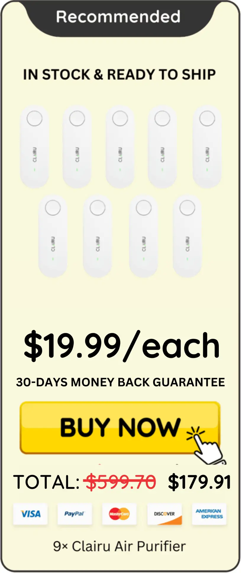 Clairu Air Purifier offer price