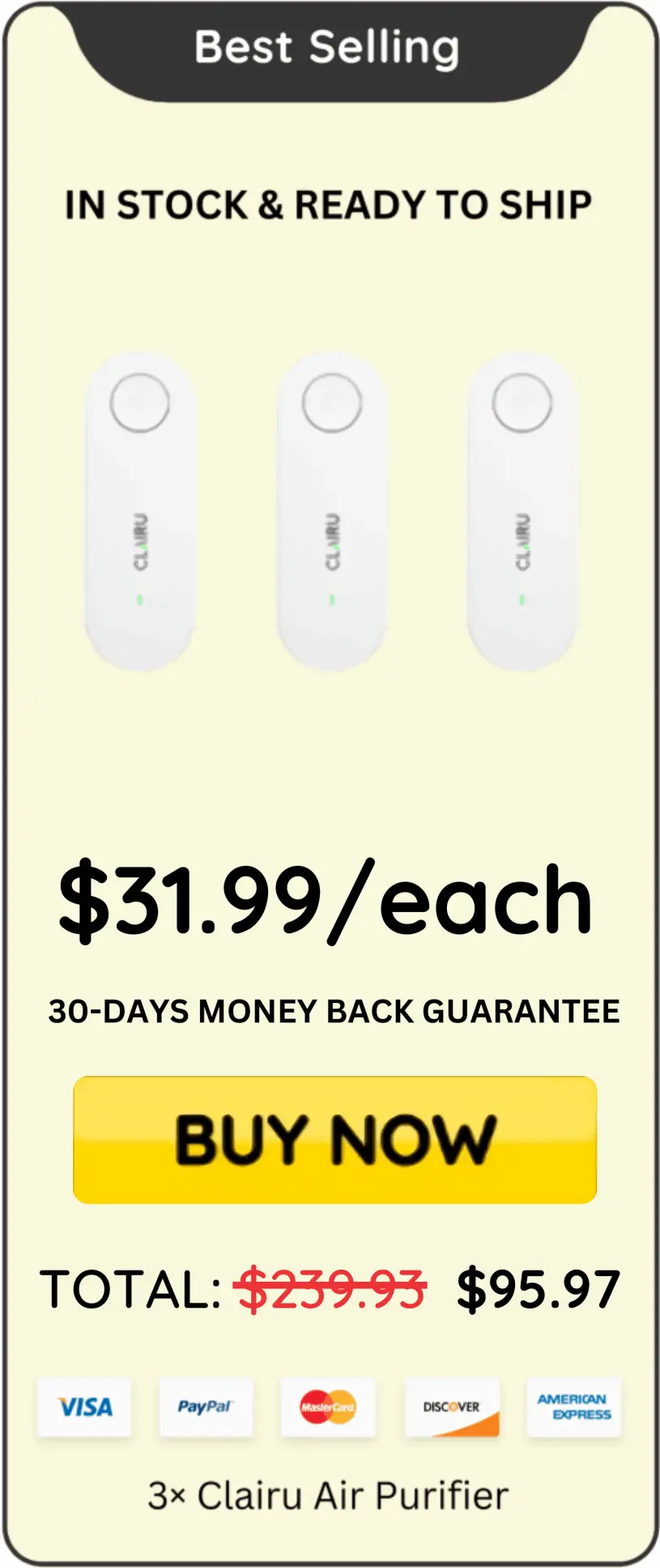 Clairu Air Purifier offer price