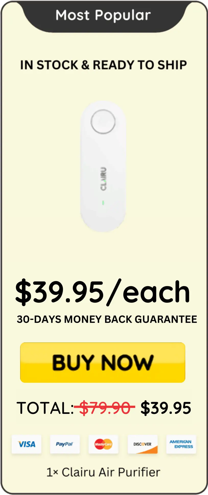 Clairu Air Purifier offer price